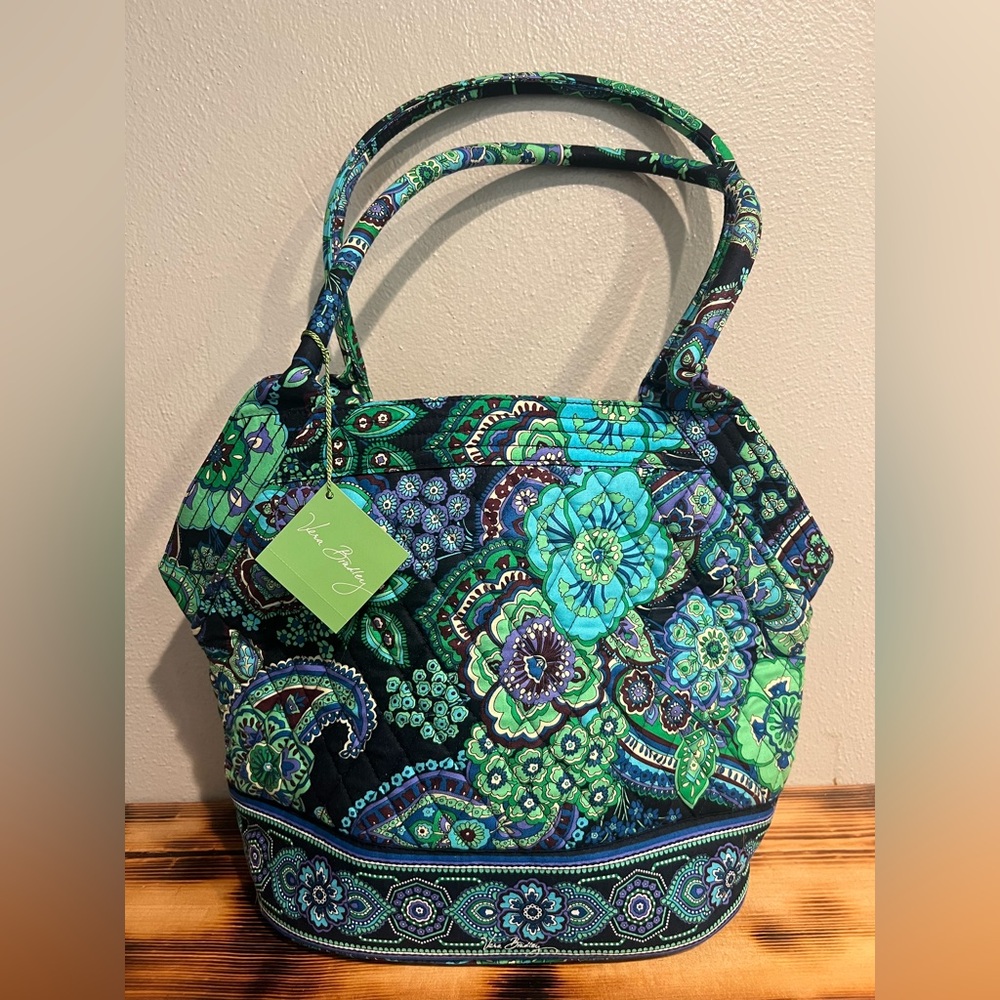 Vera Bradley Angle Tote Blue Rhapsody